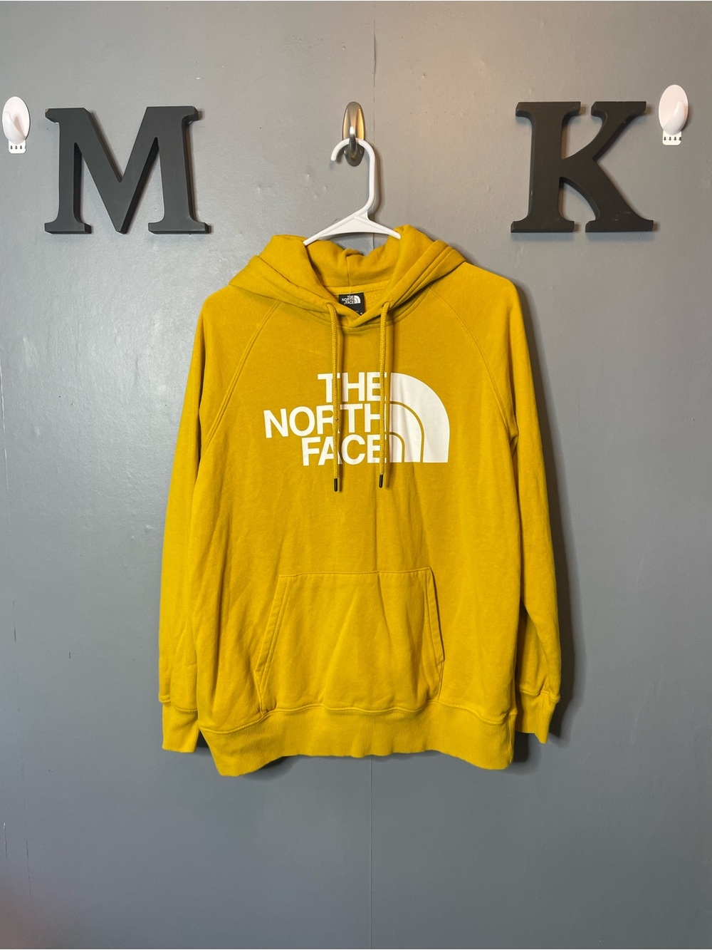 The North Face Women's Yellow Hoodie Sweatshirt size medium‎